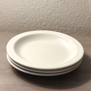 Restaurant Ware 9" White Glazed Ceramic Plates